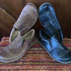 BUNDLE Black And Brown Slip On BORN Shoes